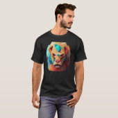 Geometric Lion Polygon Low Poly Lions Face 2 T-Shirt (Vorne ganz)