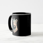 Geometric Lioness Crystal Abstract Art Coffee Tasse (Vorderseite Links)