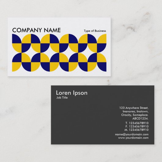 Geometric Long Horizontal v011 Visitenkarte (Vorne/Hinten)