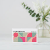 Geometric Long Horizontal v04 Visitenkarte (Stehend Vorderseite)