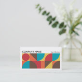 Geometric Long Horizontal v05 Visitenkarte (Stehend Vorderseite)
