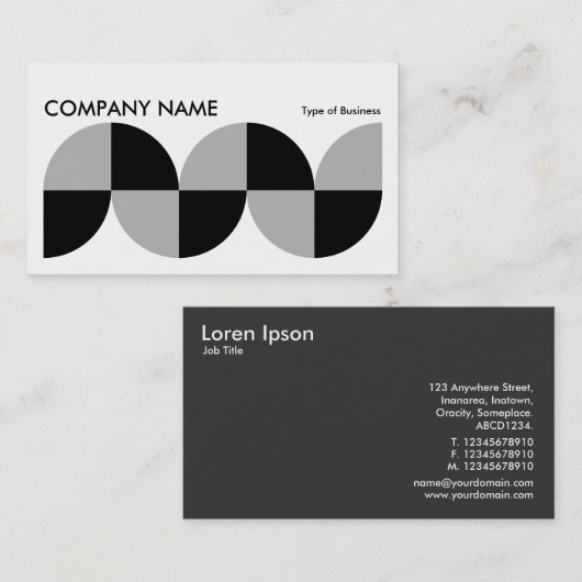 Geometric Long Horizontal v09 Visitenkarte (Vorne/Hinten)