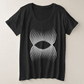 Geometric Long Leg Große Größe T-Shirt (Design vorne)