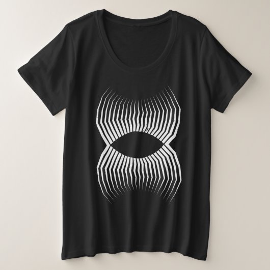 Geometric Long Leg Große Größe T-Shirt (Design vorne)