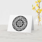 Geometric Lotus Mandala leere Grußkarte Karte (Gelbe Blume)