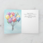 Geometric Low-Poly Balloons Birthday Card Karte (Innenseite)