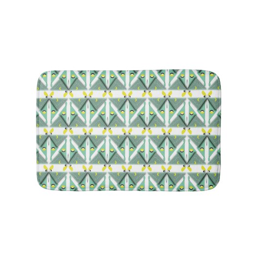 Geometric Luna Moth Badematte (Vorderseite)