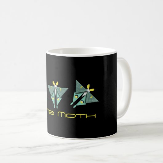 Geometric Luna Moth Kaffeetasse (VorderseiteRechts)