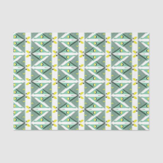 Geometric Luna Moth Seidenpapier (Vorderseite)