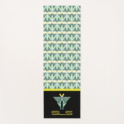 Geometric Luna Moth Yogamatte (Vorderseite)