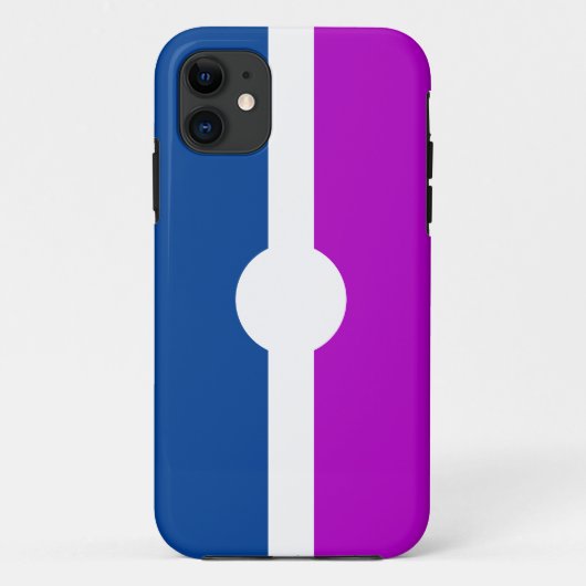 Geometric Magenta Pink Royal Blue Streifen Case-Mate iPhone Hülle (Rückseite)