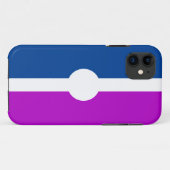 Geometric Magenta Pink Royal Blue Streifen Case-Mate iPhone Hülle (Rückseite (Horizontal))