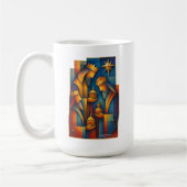 Geometric Magi - Three Wise Men Christmas Star Art Kaffeetasse (Links)