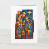 Geometric Magi - Three Wise Men Christmas Star Art Karte (Vorderseite)