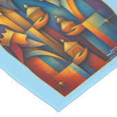 Geometric Magi - Three Wise Men Christmas Star Art Kurzer Tischläufer (Ecke)