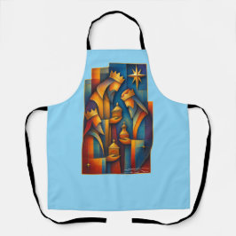 Geometric Magi - Three Wise Men Christmas Star Art Schürze