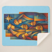 Geometric Magi - Three Wise Men Christmas Star Art Sherpadecke (Vorderseite (Horizontal))