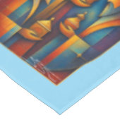 Geometric Magi - Three Wise Men Christmas Star Art Tischdecke (Schrägansicht)