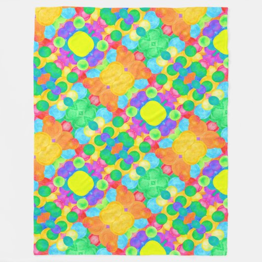 Geometric Magical abstract color art Fleecedecke (Vorderseite)