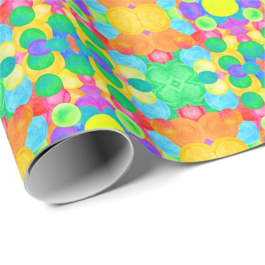 Geometric Magical abstract color art Geschenkpapier (Rolleneckpunkt)