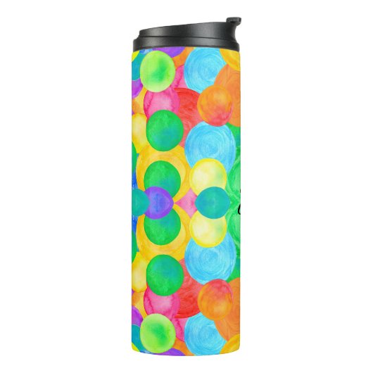 Geometric Magical abstract color art Thermosbecher (Nach links gedreht)