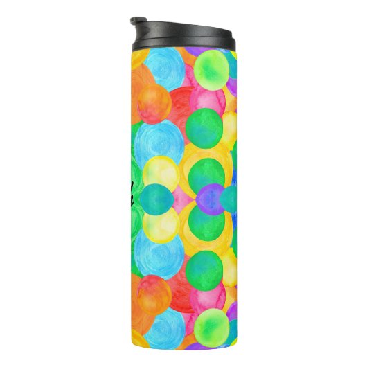 Geometric Magical abstract color art Thermosbecher (Nach rechts gedreht)