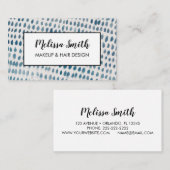 Geometric Makeup Artist Hair Salon Business Card Visitenkarte (Vorne/Hinten)