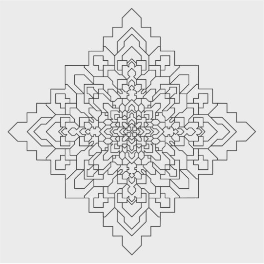 Geometric Mandala #10 Clear Aufkleber (Vorderseite)