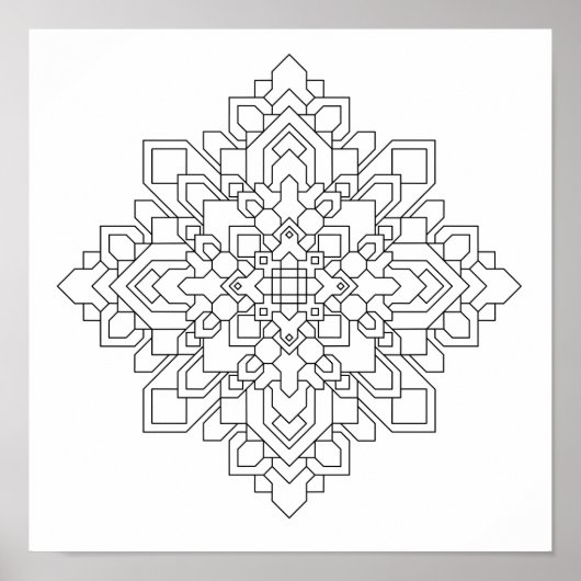 Geometric Mandala #2 Poster (Vorne)