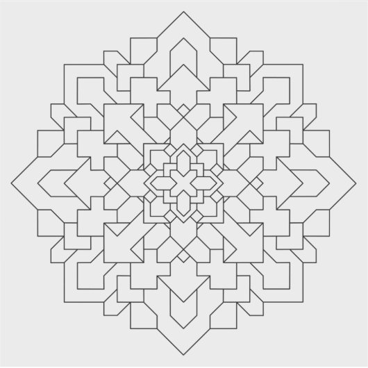 Geometric Mandala #3 Clear Aufkleber (Vorderseite)