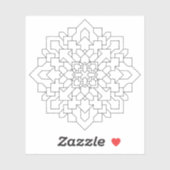 Geometric Mandala #3 Clear Aufkleber (Blatt)