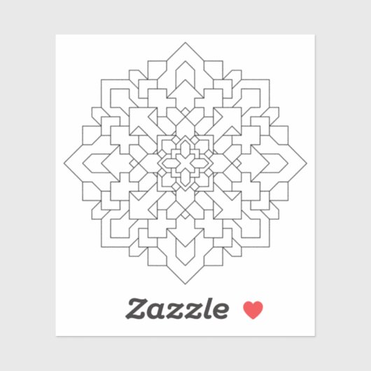 Geometric Mandala #3 Clear Aufkleber (Blatt)