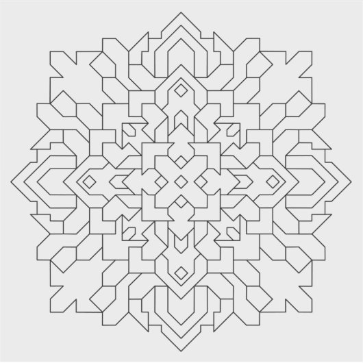 Geometric Mandala #6 Clear Aufkleber (Vorderseite)