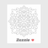 Geometric Mandala #6 Clear Aufkleber (Blatt)