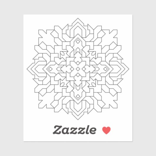 Geometric Mandala #6 Clear Aufkleber (Blatt)