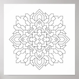 Geometric Mandala #6 Poster