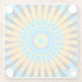 Geometric Mandala Art Circle Design 48256 Glasuntersetzer (Rückseite)