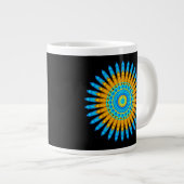 Geometric Mandala Art Circle Design 48256 Jumbo-Tasse (Vorderseite Rechts)