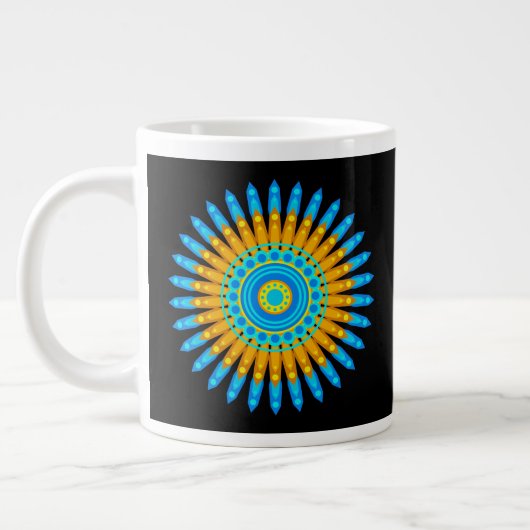 Geometric Mandala Art Circle Design 48256 Jumbo-Tasse (Links)