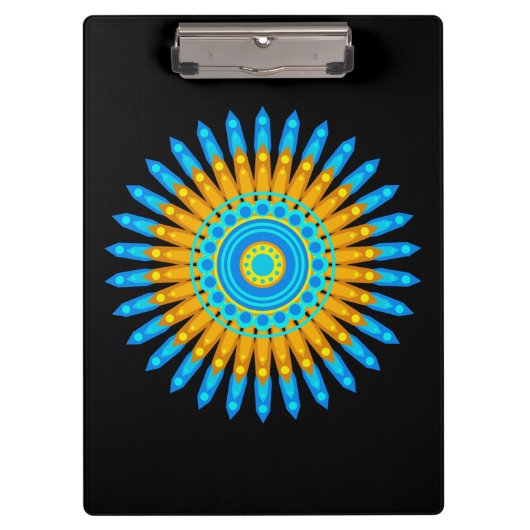 Geometric Mandala Art Circle Design 48256 Klemmbrett (Vorderseite)