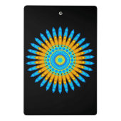 Geometric Mandala Art Circle Design 48256 Mini Klemmbrett (Rückseite)