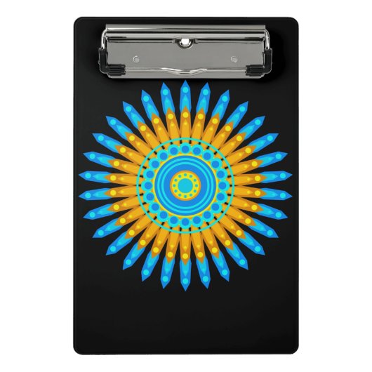 Geometric Mandala Art Circle Design 48256 Mini Klemmbrett (Vorderseite)