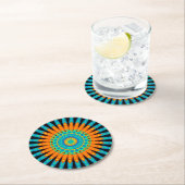 Geometric Mandala Art Circle Design-48256 Runder Pappuntersetzer (Vor Ort)