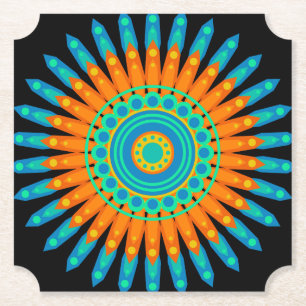 Geometric Mandala Art Circle Design-48256 Untersetzer