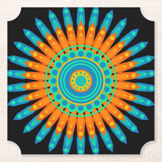 Geometric Mandala Art Circle Design-48256 Untersetzer (Vorderseite)
