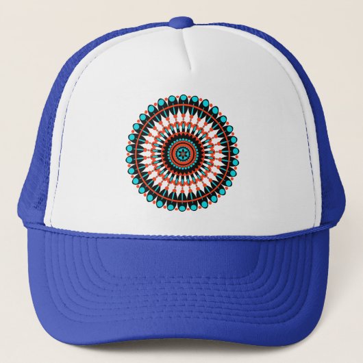 Geometric Mandala Art Design-56456 Truckerkappe (Vorderseite)