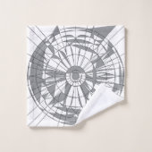 Geometric Mandala Pattern Badhandtuch Set (Waschlappen)