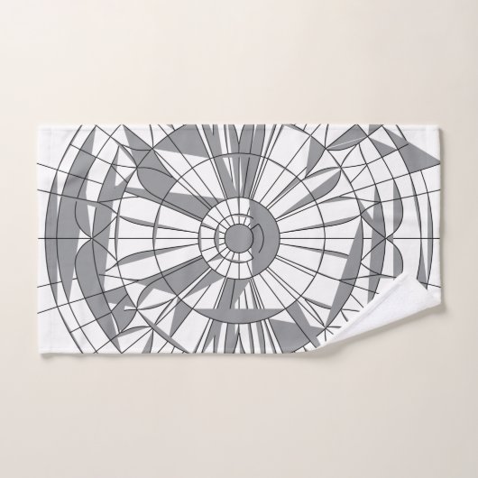 Geometric Mandala Pattern Badhandtuch Set (Handtuch)