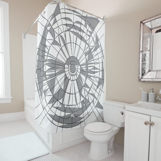 Geometric Mandala Pattern Duschvorhang (Beispiel)