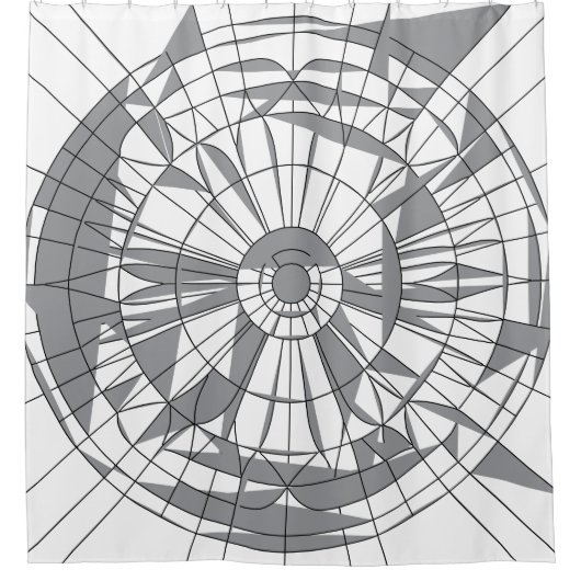 Geometric Mandala Pattern Duschvorhang (Vorderseite)
